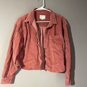 American Eagle Outfitters Rose Corduroy Shirt